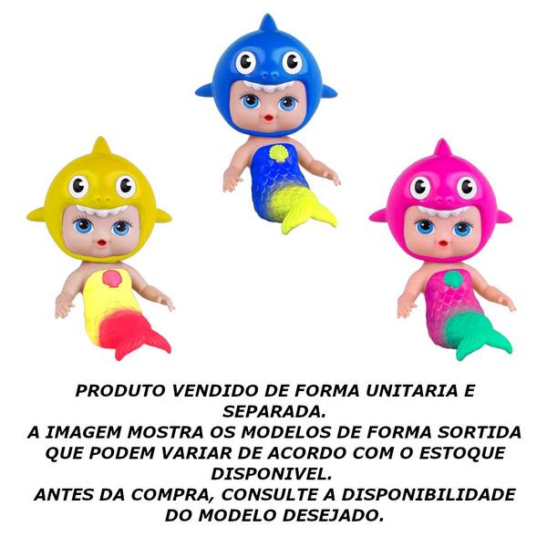 Imagem de Boneca acqua marina tubaraozinho rosa verde - super toys