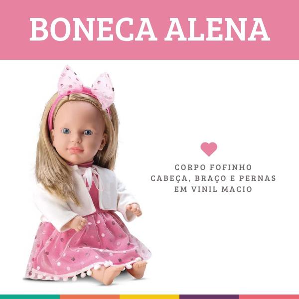 Imagem de Boneca Alena Delicada Elegante e Fofinha Bebê Bambola