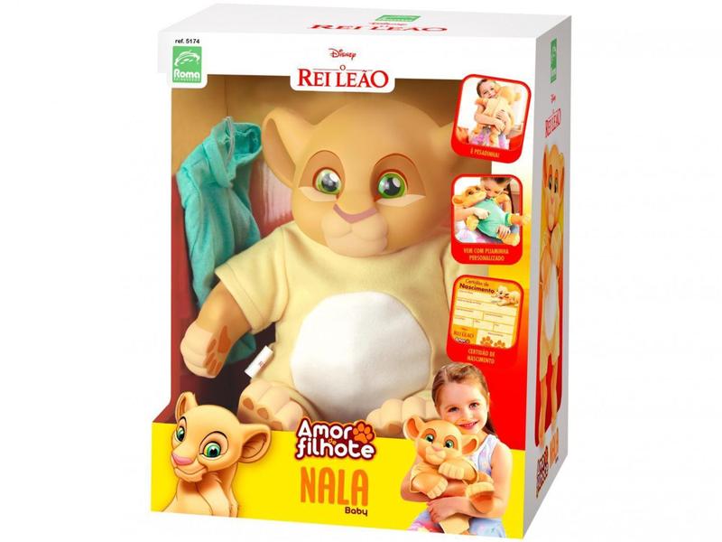 Imagem de Boneca Amor de Filhote Nala Baby  - com Acessórios Roma Brinquedos