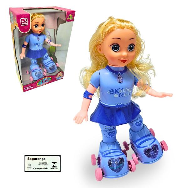 Imagem de Boneca Amy Patinadora Art Brink Danca com Luz e Musica a Pilha Brinquedo Recreativo