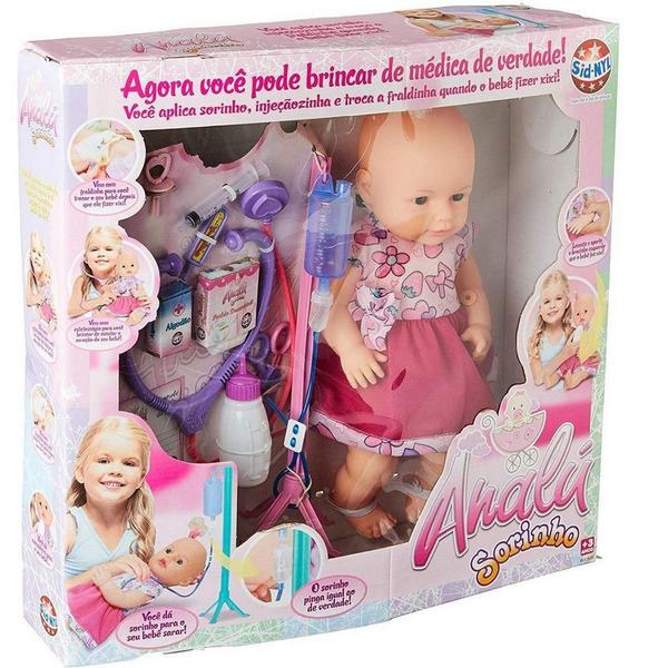 Imagem de Boneca Analu Sorinho Com Kit Médico Sid-Nyl Imediato