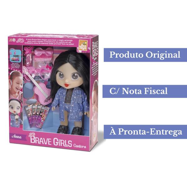 Imagem de Boneca Anna Cantora Boiadeira 30cm C/ Violão Óculos E Acess. Brave Girls Sertanejo - Bee Toys