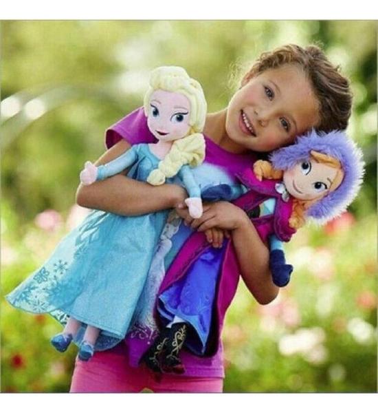 Imagem de Boneca Anna Frozen Disney Brinquedo Pelúcia 40 Cm