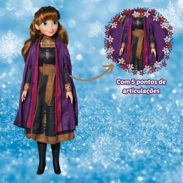 Boneca Anna Frozen Disney Princesa Infantil 55cm Articulada Em Vinil Original Brinquedo Novabrink Imagem de Boneca Anna Frozen Disney Princesa Infantil 55cm Articulada Em Vinil Original Brinquedo Novabrink