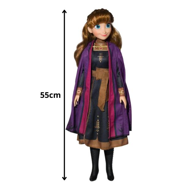 Boneca Anna Frozen Disney Princesa Infantil 55cm Articulada Em Vinil Original Brinquedo Novabrink Imagem de Boneca Anna Frozen Disney Princesa Infantil 55cm Articulada Em Vinil Original Brinquedo Novabrink
