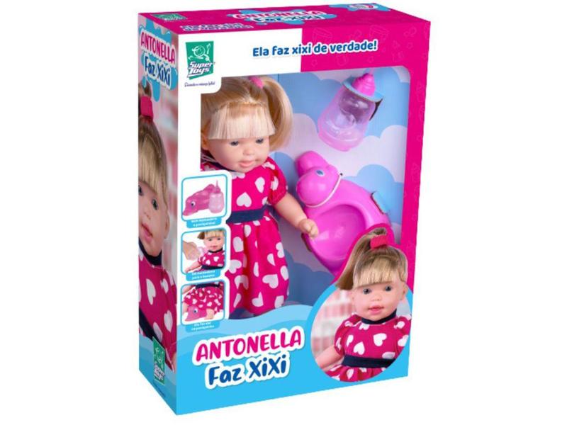 Imagem de Boneca Antonela Faz Xixi com Acessórios - Super Toys