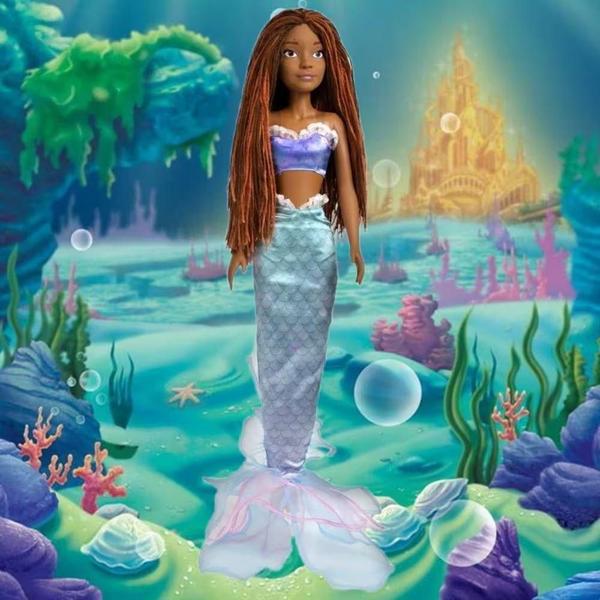 Imagem de Boneca Ariel Princesa Disney Pequena Sereia 55cm Baby Brink