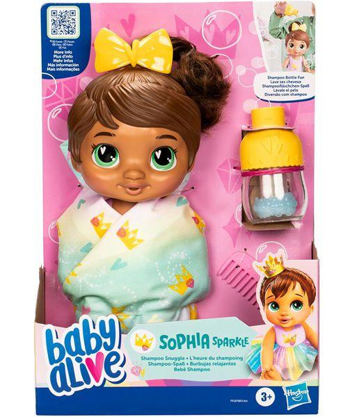 Imagem de Boneca Articulada Baby Alive Bebê Shampoo Morena Com Acessórios - Hora do Banho - Hasbro - F9120