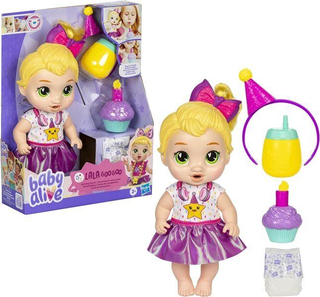 Imagem de Boneca Articulada Baby Alive Festa de Aniversário Lala Goo Goo Loira Com Velinha Mágica - Hasbro - G0343