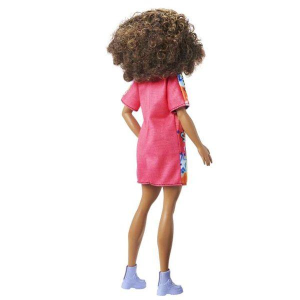 Imagem de Boneca Articulada Barbie Fashionistas 201 Vestido Good Vibes Colorido Morena - Mattel - HPF77