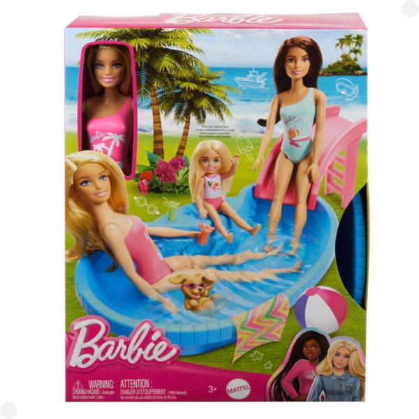 Imagem de Boneca Articulada Barbie Piscina Glam e Acessórios HRJ74 - Mattel