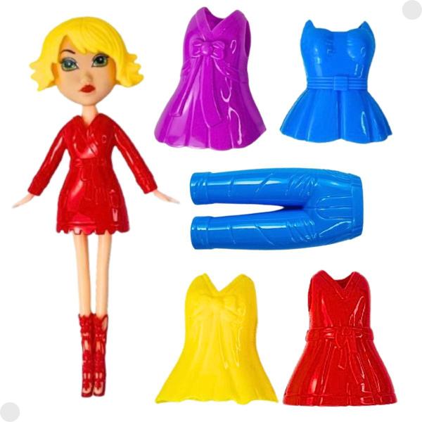 Imagem de Boneca Articulada Lucy Fashion Girl Com Acessórios - Braskit