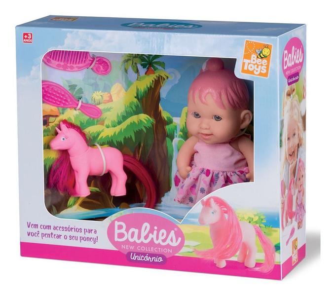 Imagem de Boneca Babies New Collection C/ Unicórnio - Bee Toys