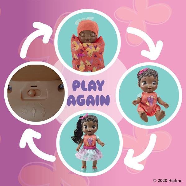 Imagem de Boneca Baby Alive Baby Cresce (Doce) - Flor Doce ou Linda Rosie, boneca Crescendo e Falando, Brinquedo com 1 Boneca Surpresa e 8 Acessórios