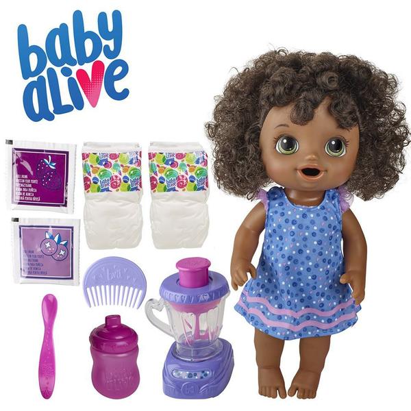Boneca Baby Alive - Bebe Batidos Mágicos - Blueberry - 32 cm - Hasbro Imagem de Boneca Baby Alive - Bebe Batidos Mágicos - Blueberry - 32 cm - Hasbro