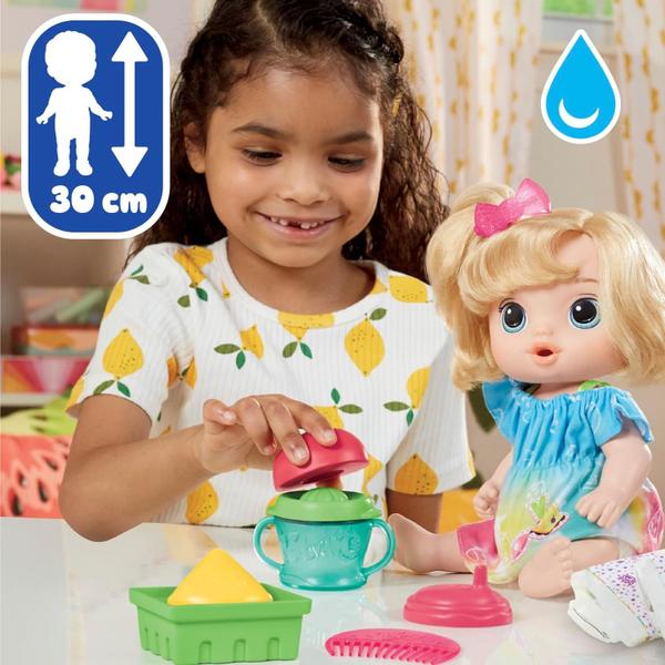 Imagem de Boneca Baby Alive Bebê Hora Do Suco Bebe e Faz Xixi Loira - Hasbro