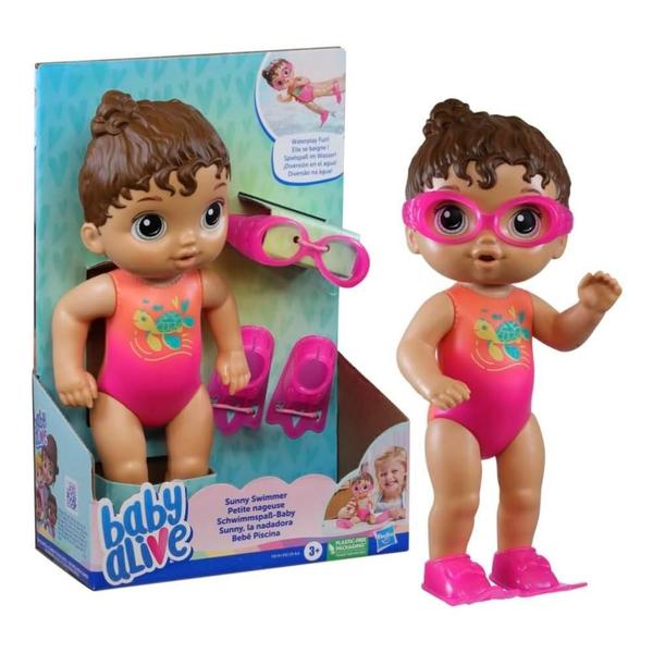 Imagem de Boneca Baby Alive Bebê Piscina Morena - Hasbro F8141