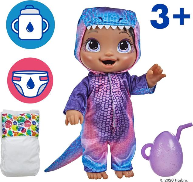 Imagem de Boneca Baby Alive Bebê Tiranossauro Rex Negra F0935 - Hasbro