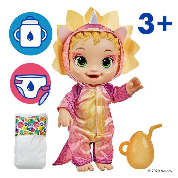 Imagem de Boneca Baby Alive Bebessauro Loira Dino Cuties Hasbro F0933