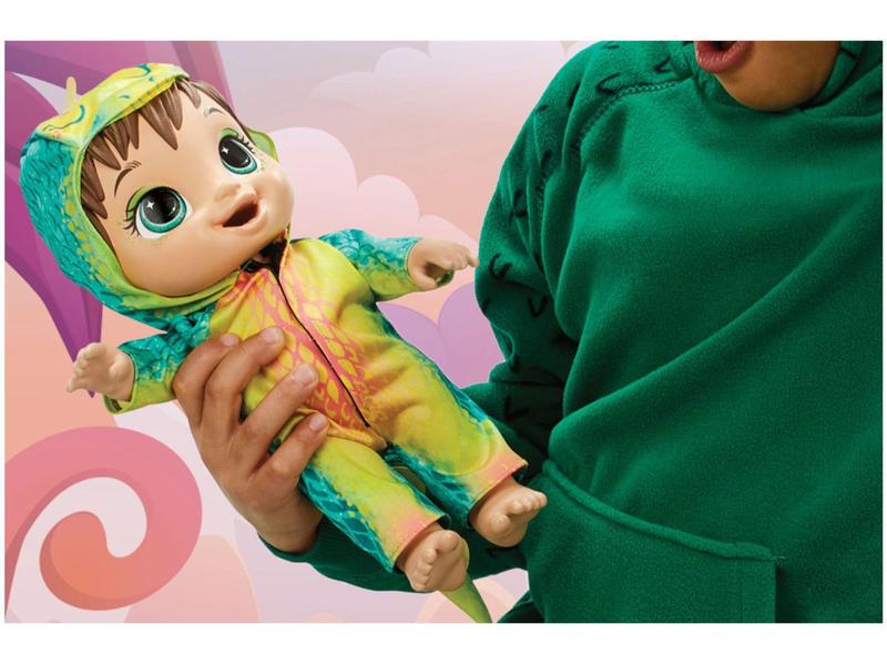 Imagem de Boneca Baby Alive Bebessauro Morena - com Acessórios Hasbro