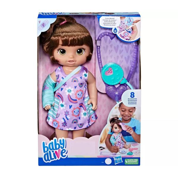 Imagem de Boneca Baby Alive Dia de Cuidar da Bella - Morena Hasbro - 5010996126429