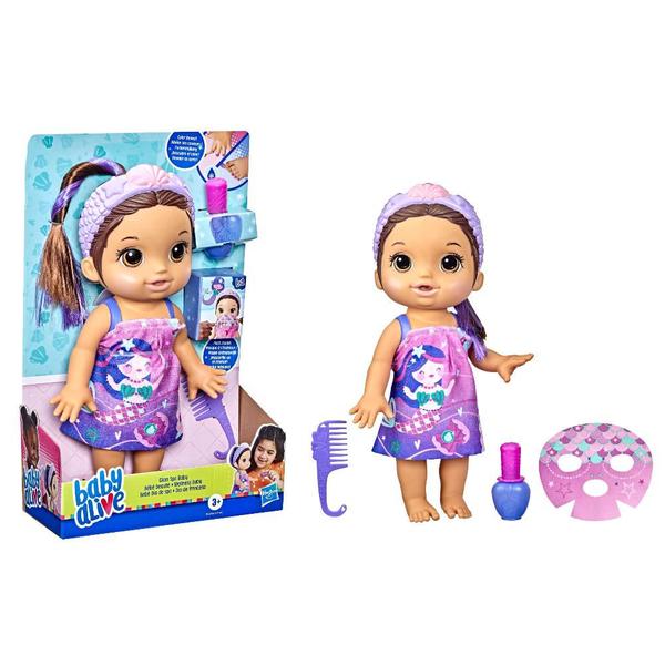 Imagem de Boneca Baby Alive Dia de Princesa Sereia no Spa Morena F3565 Hasbro