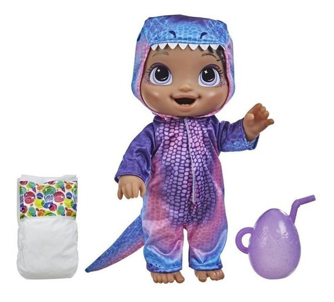 Imagem de Boneca Baby Alive Dino Cuties Bebessauro Negra Hasbro F0935