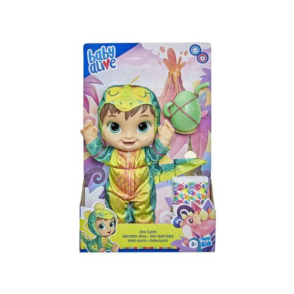 Imagem de Boneca Baby Alive Dino Cuties Morena Estegossauro Verde