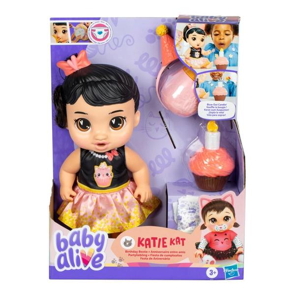 Imagem de Boneca - Baby Alive - Festa de Aniversário - Katie Kat - Boneca de Cabelos Pretos - Hasbro