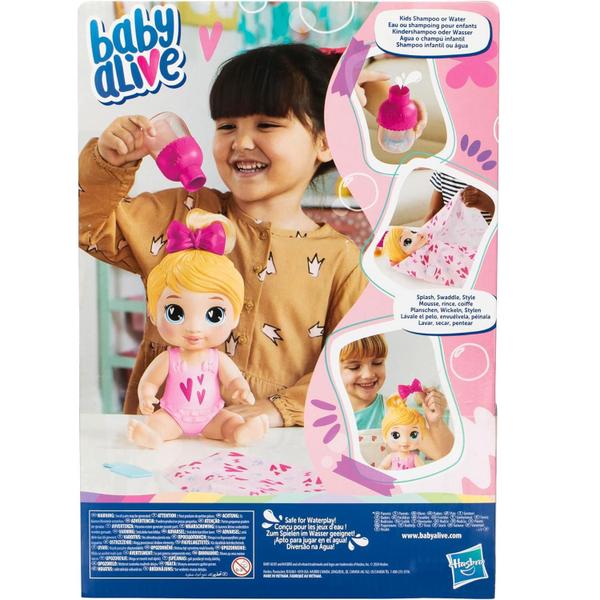 Imagem de Boneca Baby Alive Harper Hugs Bebê Shampoo Loira Hasbro