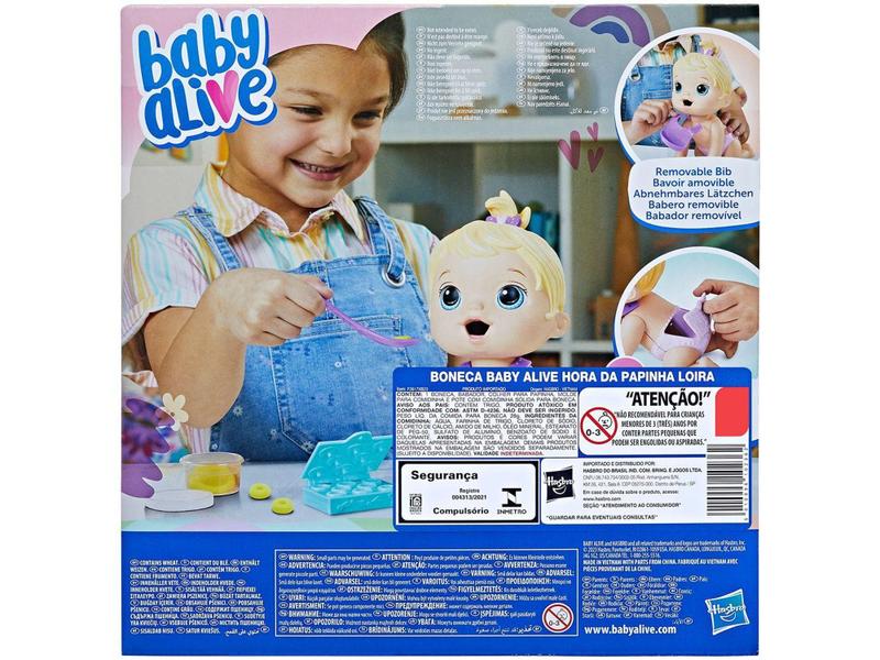 Imagem de Boneca Baby Alive Hora da Papinha Loira - com Acessórios Hasbro