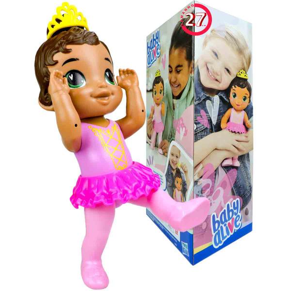 Imagem de Boneca Baby Alive Princesa Bailarina Morena 27cm Magia do Balé - Hasbro F9123