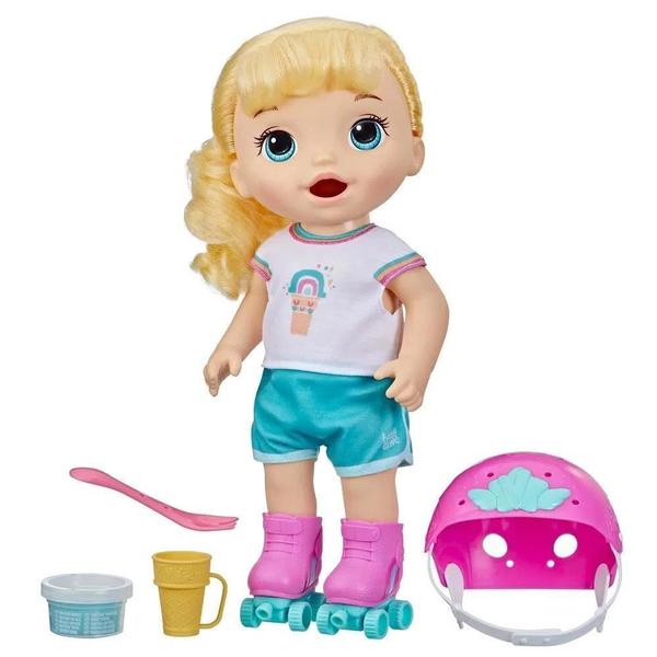 Imagem de Boneca Baby Alive Roller Skate Bebê Patinadora Loira Hasbro