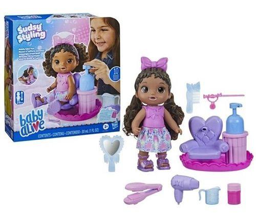 Boneca Baby Alive Salão De Beleza Sudsy Styling Negra F6147 - Hasbro Imagem de Boneca Baby Alive Salão De Beleza Sudsy Styling Negra F6147