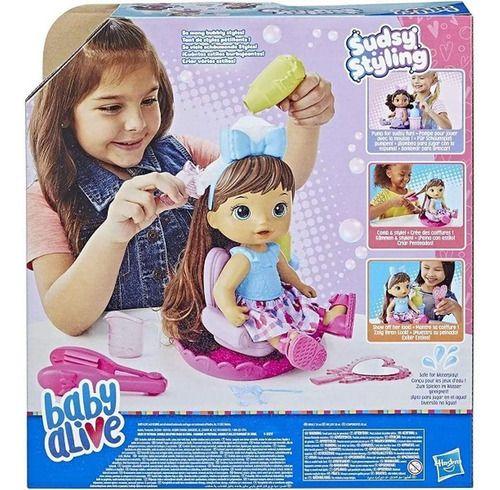 Imagem de Boneca Baby Alive Sudsy Styling Cabelos Castanhos - 30cm