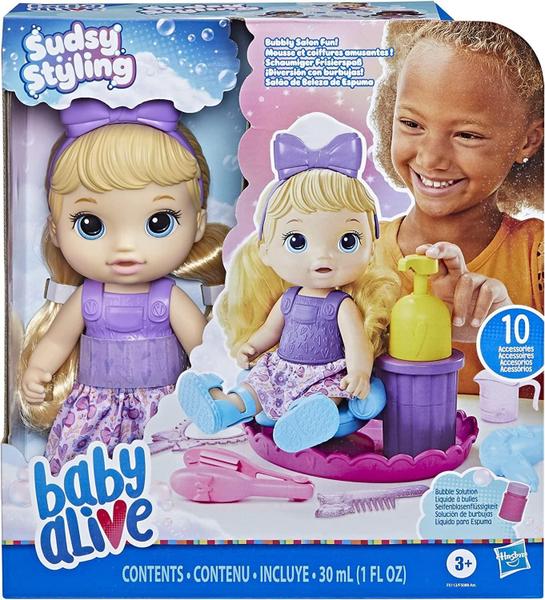 Imagem de Boneca Baby Alive Sudsy Styling Loira - Hasbro F5112