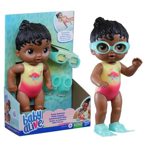 Imagem de Boneca Baby Alive Sunny Swimmer Negra Hasbro F8142