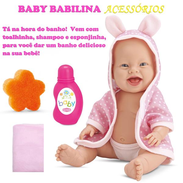 Imagem de Boneca Baby Babilina Brinquedo Infantil Menina Soninho Banho