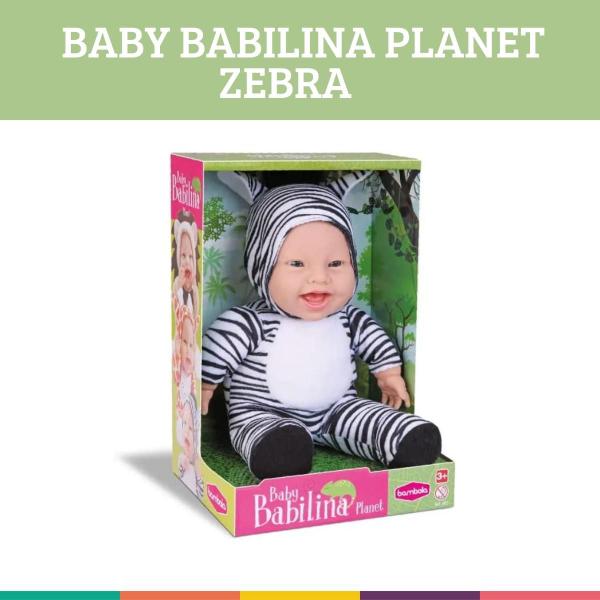 Imagem de Boneca Baby Babilina Planet Zebra Roupa Bichinho - Bambola