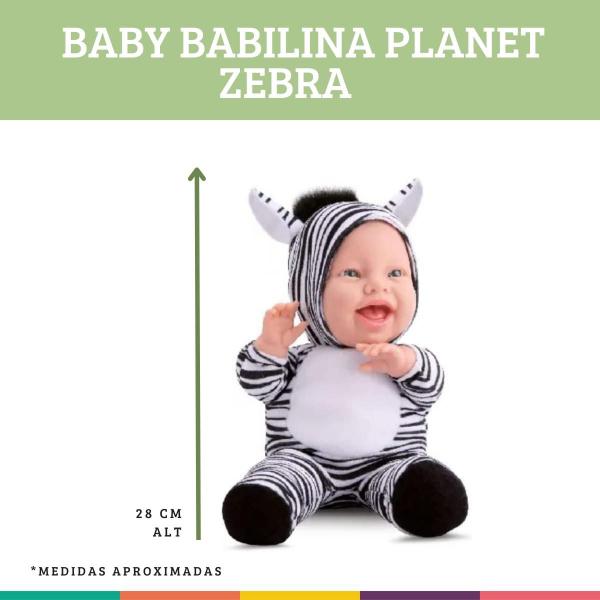 Imagem de Boneca Baby Babilina Planet Zebra Roupinha Bicho Bambola