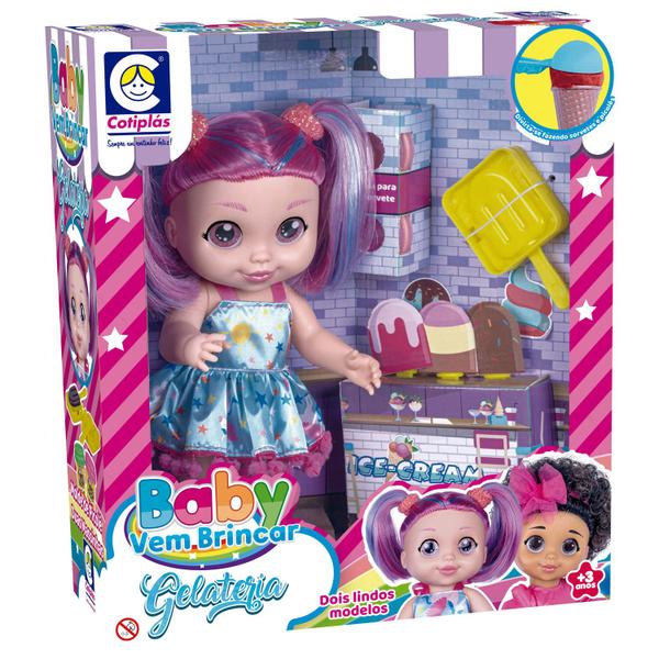 Imagem de Boneca Baby Brincar de Sorvete Gelateria Cotiplás Brinquedos