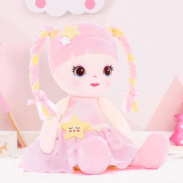 Imagem de Boneca Baby Doll Lazada First Soft American Doll rosa 16 polegadas