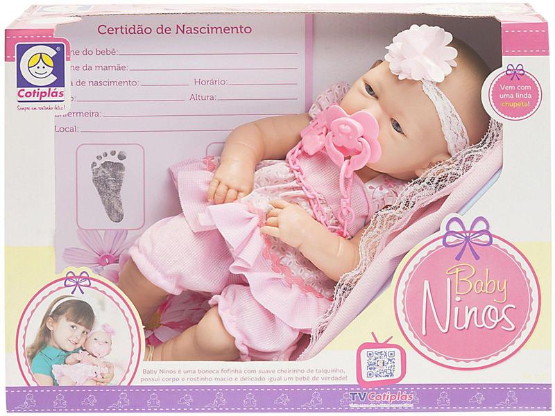 Imagem de Boneca Baby Ninos com Acessórios - Cotiplás