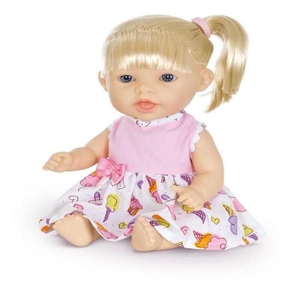 Imagem de Boneca Baby Nolly Doll Fala 60 Frases Vinil - Super Toys