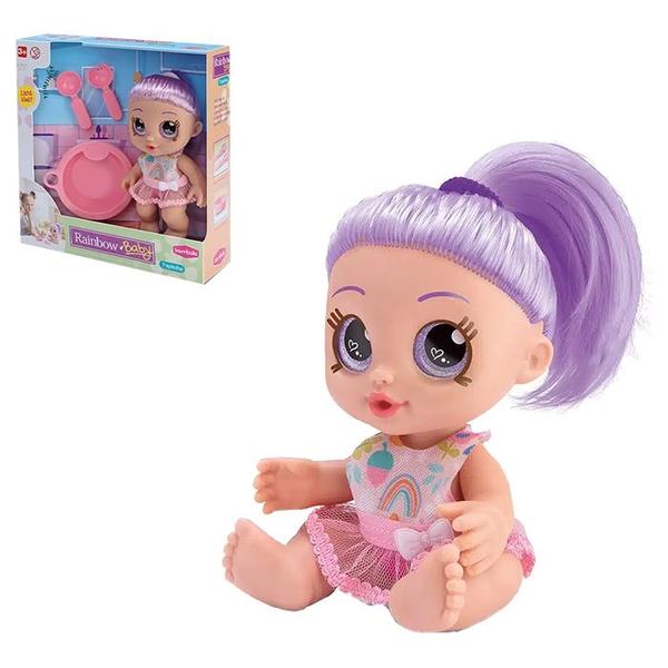 Imagem de Boneca Baby Rainbow Dodoi C/3 Acess 26Cm