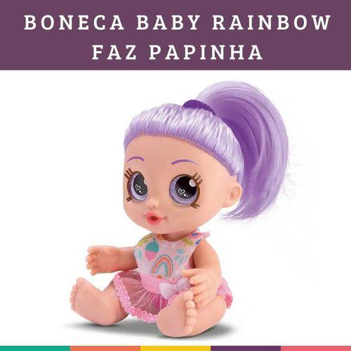 Imagem de Boneca Baby Rainbow Papinha Bambola