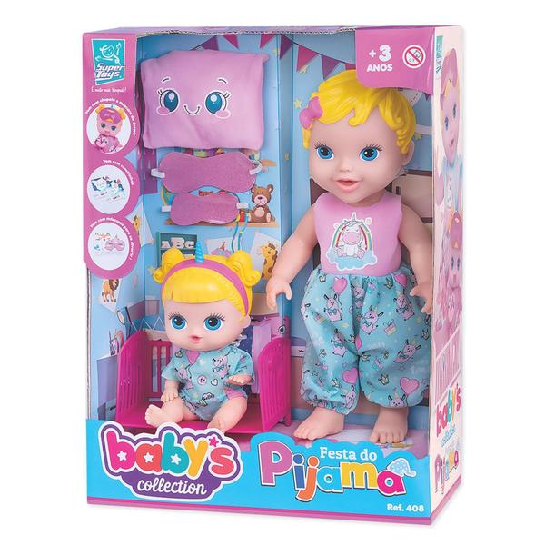 Imagem de Boneca Baby's Collection Festa do Pijama com Acessórios  Super Toys