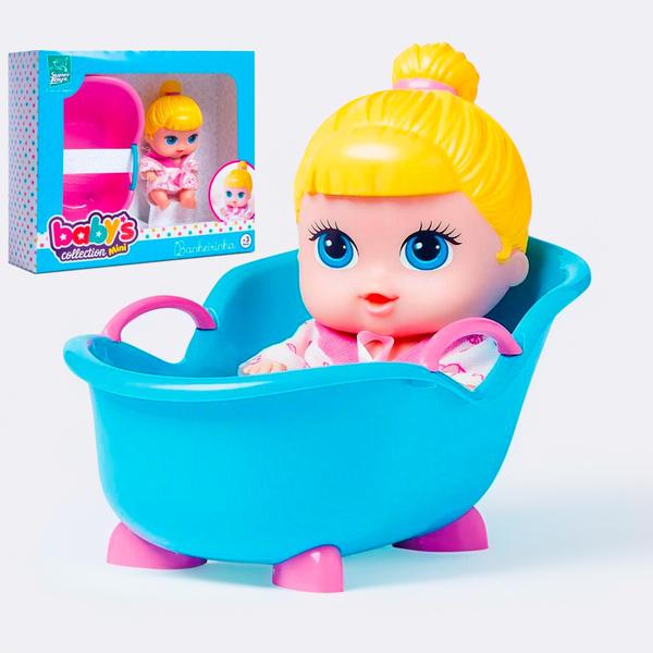 Imagem de Boneca Babys Collection Com Mini Banheira banho divertido