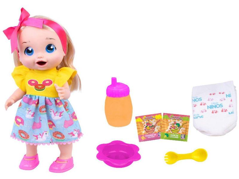 Boneca Babys Collection Papa Divertido - que Come com Acessórios Super Toys Imagem de Boneca Babys Collection Papa Divertido - que Come com Acessórios Super Toys