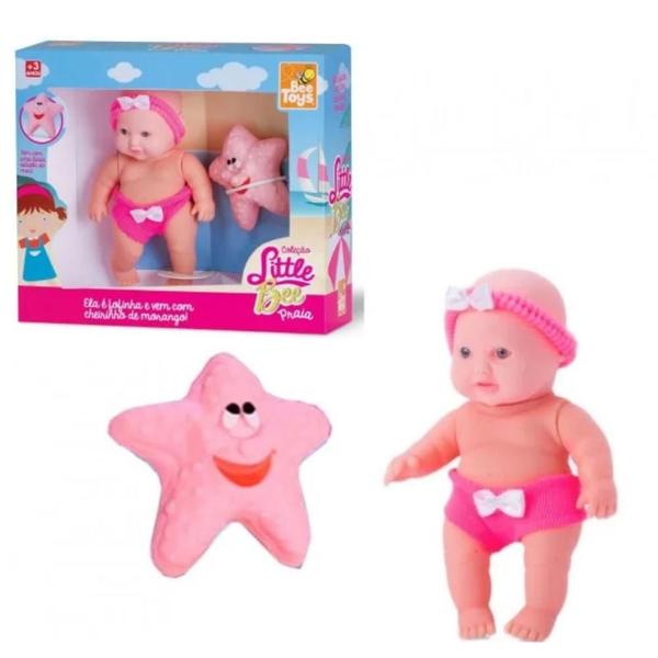 Imagem de Boneca Barata Little Praia com linda Estrela do Mar Bee Toys